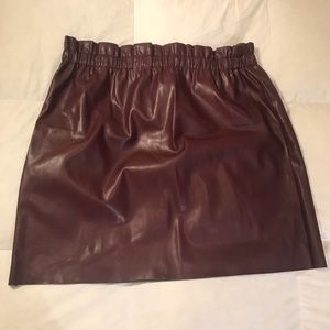 Faux leather skirt